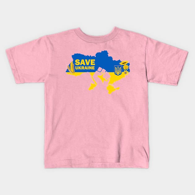 #Save Ukraine Kids T-Shirt by tashashimaa